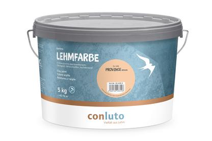Lehmfarbe Provence rötlich conluto Lehmfarbe im 5kg Eimer - Farbton provence rötlich