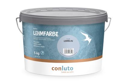 Lehmfarbe Lehmblau conluto Lehmfarbe im 5kg Eimer - Farbton lehmblau