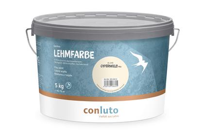 Lehmfarbe Cyperngelb hell conluto Lehmfarbe im 5kg Eimer - Farbton cyperngelb hell